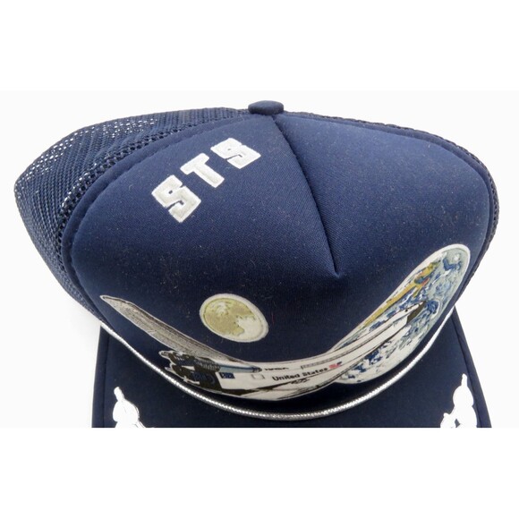 1980s Vintage NASA Space Shuttle STS Snapback Trucker Hat Cap - Picture 2 of 4